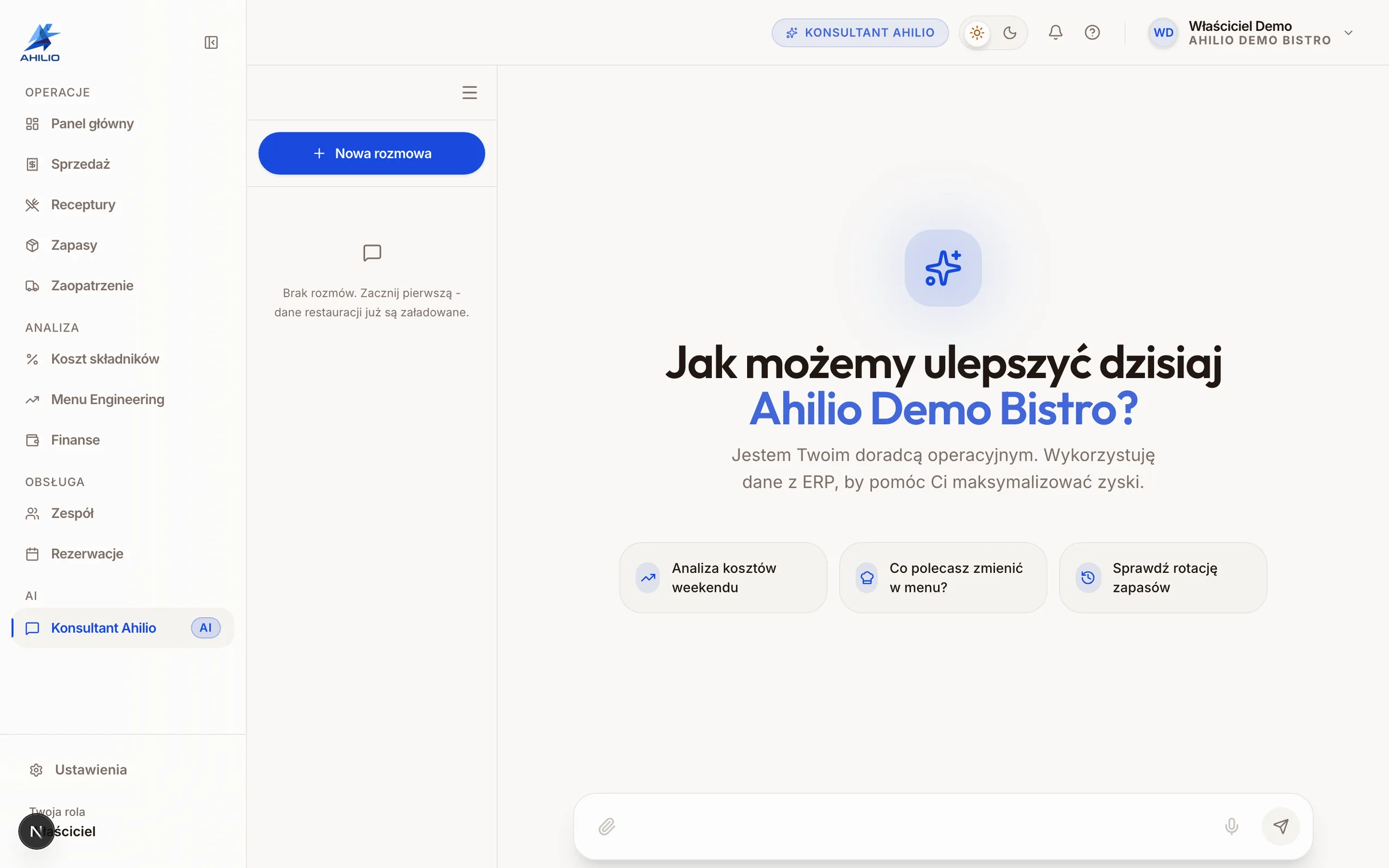 Zrzut ekranu Ahilio: Konsultant Ahilio